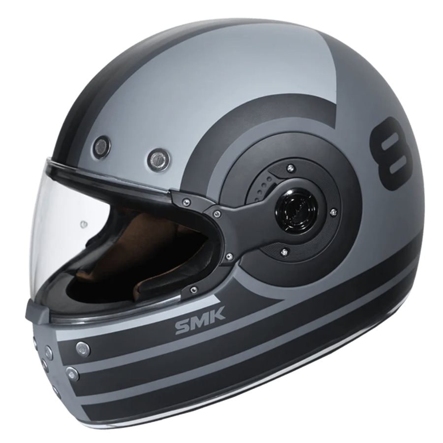 SMK RETRO RANKO MATTE GREY HELMET