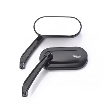 TRIUMPH MIROIRS OVALE, COULÉ, NOIR